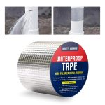 ub unity brand super strong adhesive waterproof tape permanent repair roof water leakage solution rubber foil suitable for roof leak, surface crack, window sill gap, boat sealing, tank leak (10cm*5m)