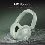 boat rockerz 650 pro (2025 launch),touch/swipe controls,dolby audio,80hrs battery,2mics enx,fast charge,app support,dual pair,bluetooth over ear headphones,wireless headphone with mic (sage green)