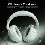 boat rockerz 650 pro (2025 launch),touch/swipe controls,dolby audio,80hrs battery,2mics enx,fast charge,app support,dual pair,bluetooth over ear headphones,wireless headphone with mic (sage green)