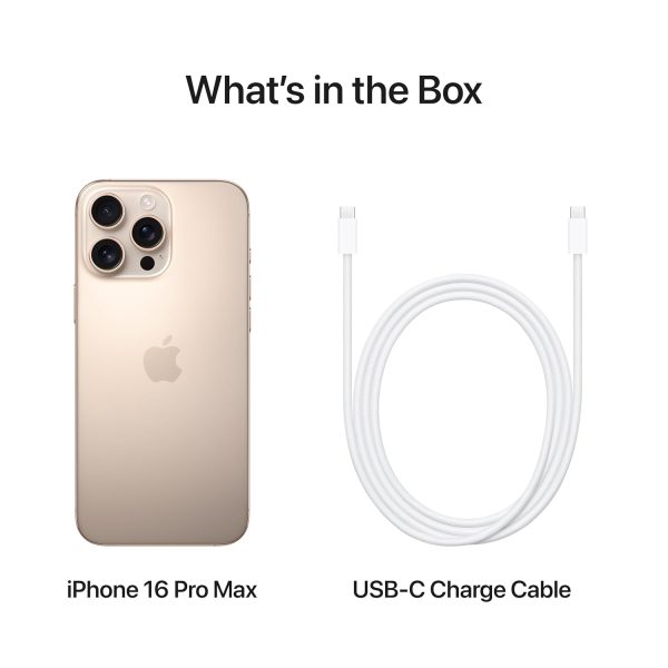 iphone 16 pro max 512 gb: 5g mobile phone with camera control, 4k 120 fps dolby vision and a huge leap in battery life. works with airpods; desert titanium