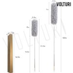 volturi microfiber feather duster bendable & extendable fan cleaning duster with 100 inches expandable pole handle washable duster for high ceiling fans,window blinds, furniture (standard)
