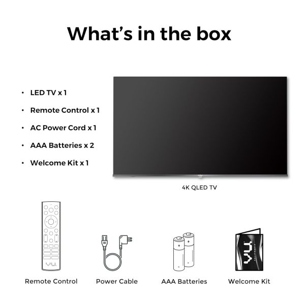 vu 126cm (50 inches) gloqled series 4k qled smart google tv 50gloqled25